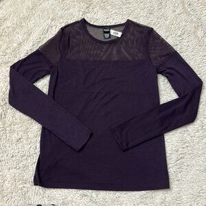 NWT Victoria's Secret Sport Shirt Women's Medium Long Sleeve MeshTop size XS